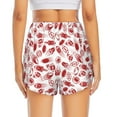 thumbnail image 2 of Lsque Red Football Printed Women's Running Shorts with Liner Pockets,Elastic Quick Dry Workout Athletic Gym Yoga Shorts,Womens High Waist Shorts-Large, 2 of 9