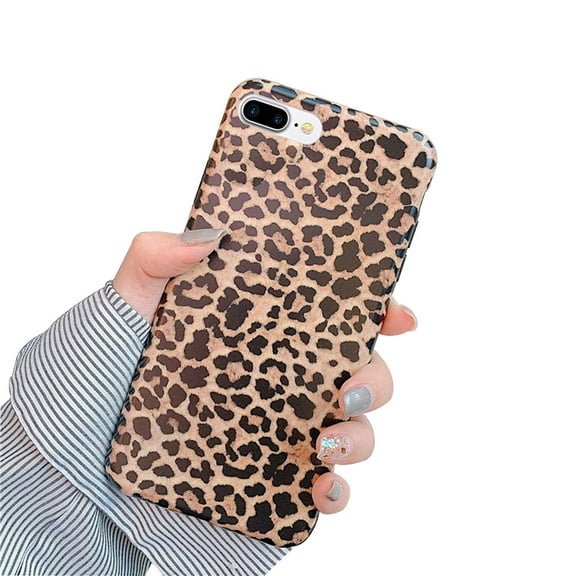 Cute Leopard Print Pattern iPhone 7 Plus Case Luxury Girl Female Fashion Slim Shockproof Water Resistant Soft TPU