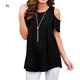 thumbnail image 4 of Guardurnaity Blusa informal de manga corta con cuello y hombros descubiertos para mujer Prendas para la parte del cuerpo cinco Guardurnaity AP003083-04, 4 of 5