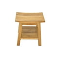 thumbnail image 2 of Grade-A Teak Wood Roma Shower Seat 18" Outdoor Patio Stool Bench, 2 of 4