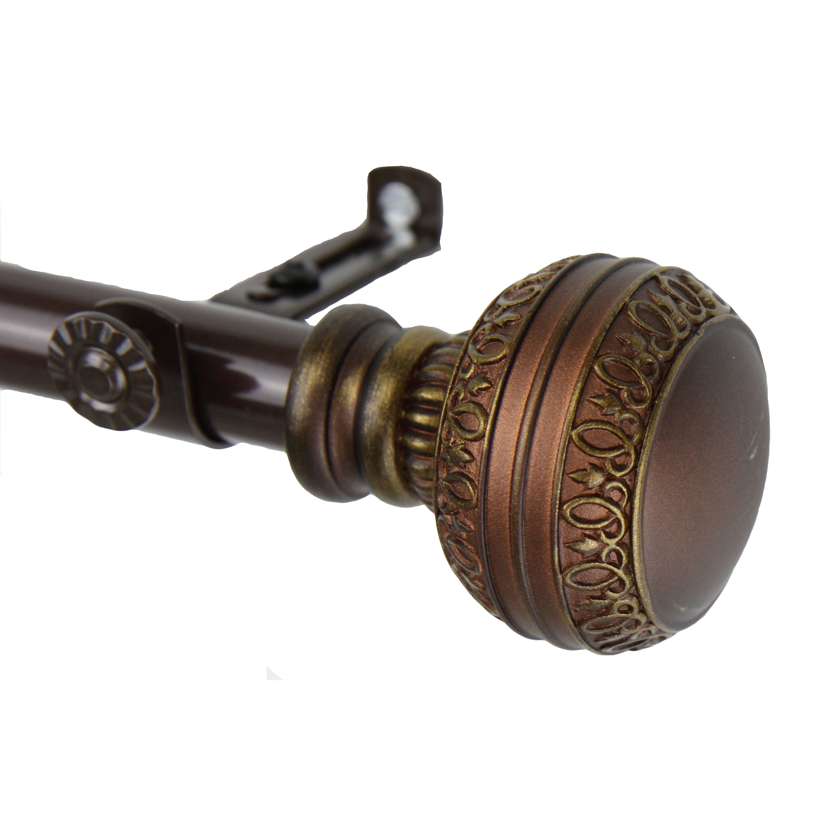 13/16" Dia Adjustable 120-170" Siena Curtain Rod in Cocoa