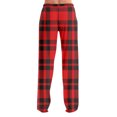 thumbnail image 7 of WTOBBY Women's Plaid Print Pajama Pants with Drawstring Elastic Waist, Comfortable Straight Leg Loose Fit for Sleepwear and Yoga Activities,Wine M, 7 of 7