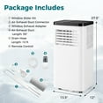 thumbnail image 3 of Gymax 8000 BTU Portable Air Conditioner w/ Control Panel & Remote Control, 3 of 10