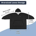 thumbnail image 2 of Catalonia Wearable Hoodie Blanket Quilted Outdoor Waterproof Hoodie for Women Men for Hiking Camping Picnic Oversized Soft Cozy Warm Hoodie Blanket Gifts with Giant Pocket and Long Sleeves Black, 2 of 7