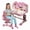 Pink #4, variant on YNCE Desk for Kids, Kids Desk and Chair Set Adjustable Height with Drawers and Storage, Cartoon Pattern Kids Desk, Curved Desktop School Study Desk for Kids, Kids' Desks for Girls