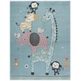 thumbnail image 2 of SAFAVIEH Carousel Kids Taneka Animals at Play Area Rug, Blue, 8' x 10', 2 of 10