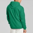 thumbnail image 4 of QHRMKOG Mens Sweatshirt Full-Zip Long Sleeve Big and Tall Hoodie Winter Light Fashion Cotton Drawstring Oversize Sweaters Strong with Pocket Jackets Green XL-Large, 4 of 8