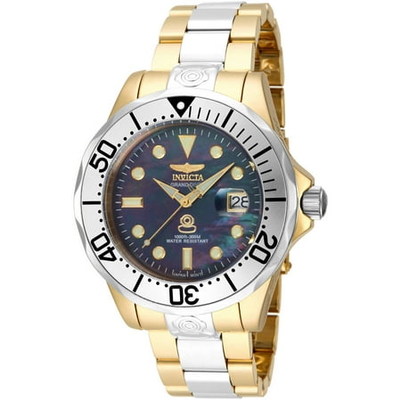 Invicta Mens 'Pro Diver' 16034 Stainless Steel Mother of Pearl Bracelet Watch