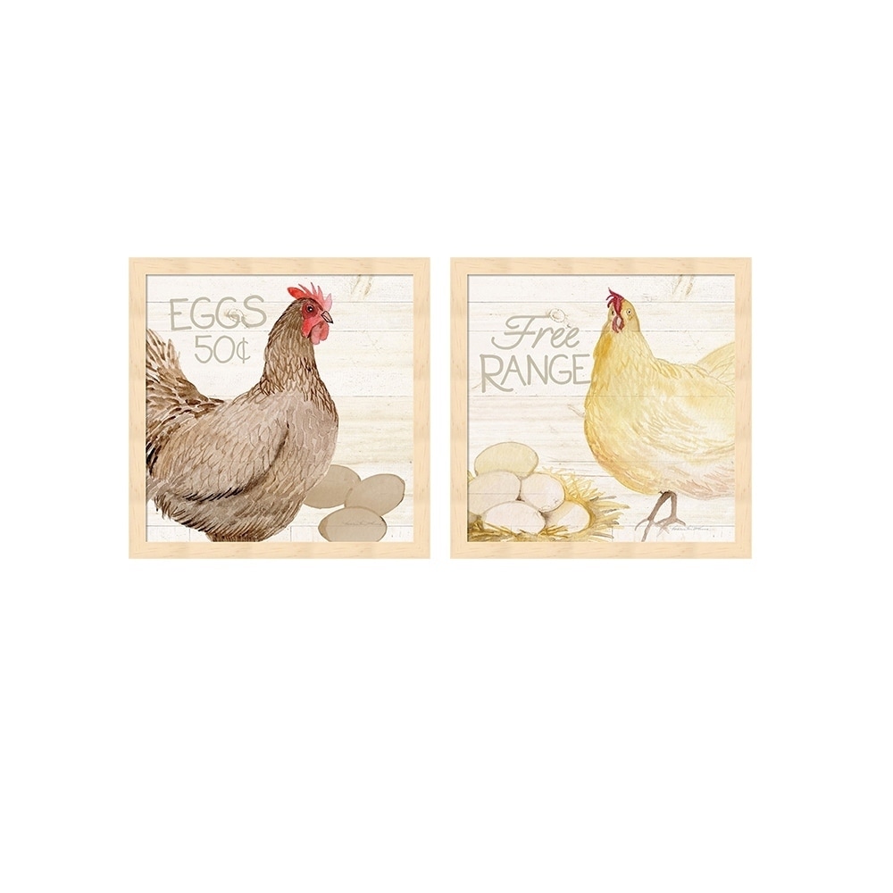 Metaverse Kathleen Parr McKenna 'Life on the Farm Chicken B' Framed Art ...
