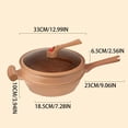 thumbnail image 3 of XIPYYKM Titanium Pressed Clay Anti Stick Health Pot New Clay Print Pot with Steam Pot Multi Function Integrated Pot with Silicone Spoon Suitable for All Types of Cookware Kitchen Supplies, 3 of 8