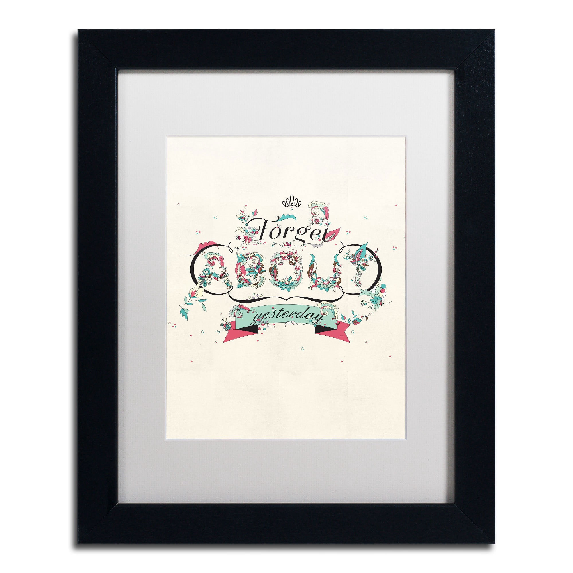 Trademark Fine Art "A New Day" Canvas Art by Kavan & Co White Matte, Black Frame