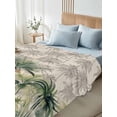 thumbnail image 5 of Summer Tropical Leaves Flat Sheets Only Queen Size, Soft Breathable Bed Top Sheets for Mattress, Green Palm Trees Botanical Luxury Bedding Flat Sheets for Home Hotel Bedroom Bed Protection, 5 of 9