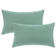 thumbnail image 2 of REGALWOVEN 1 Pair Solid Color Pillowcases with Hidden Zipper for Bed, Sofa, Chair and Couch Mint Blue 12" x 20", 2 of 6