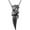 Black, variant on Retro Dragon Necklace for Men Women Stainless Steel Gothic Punk Dragon Wrap Crystal Tooth Pendant Biker Party Jewelry Gift
