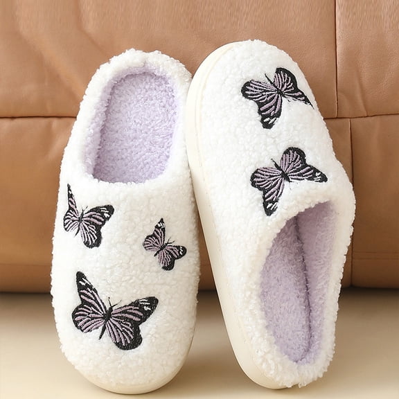 LTTVQM 2026 Women's Fluffy Slippers Memory Foam Soft Plush Warm Scuff Slippers Non-Slip Indoor Outdoor Bedroom Shoes Light Purple 5.5 Wide