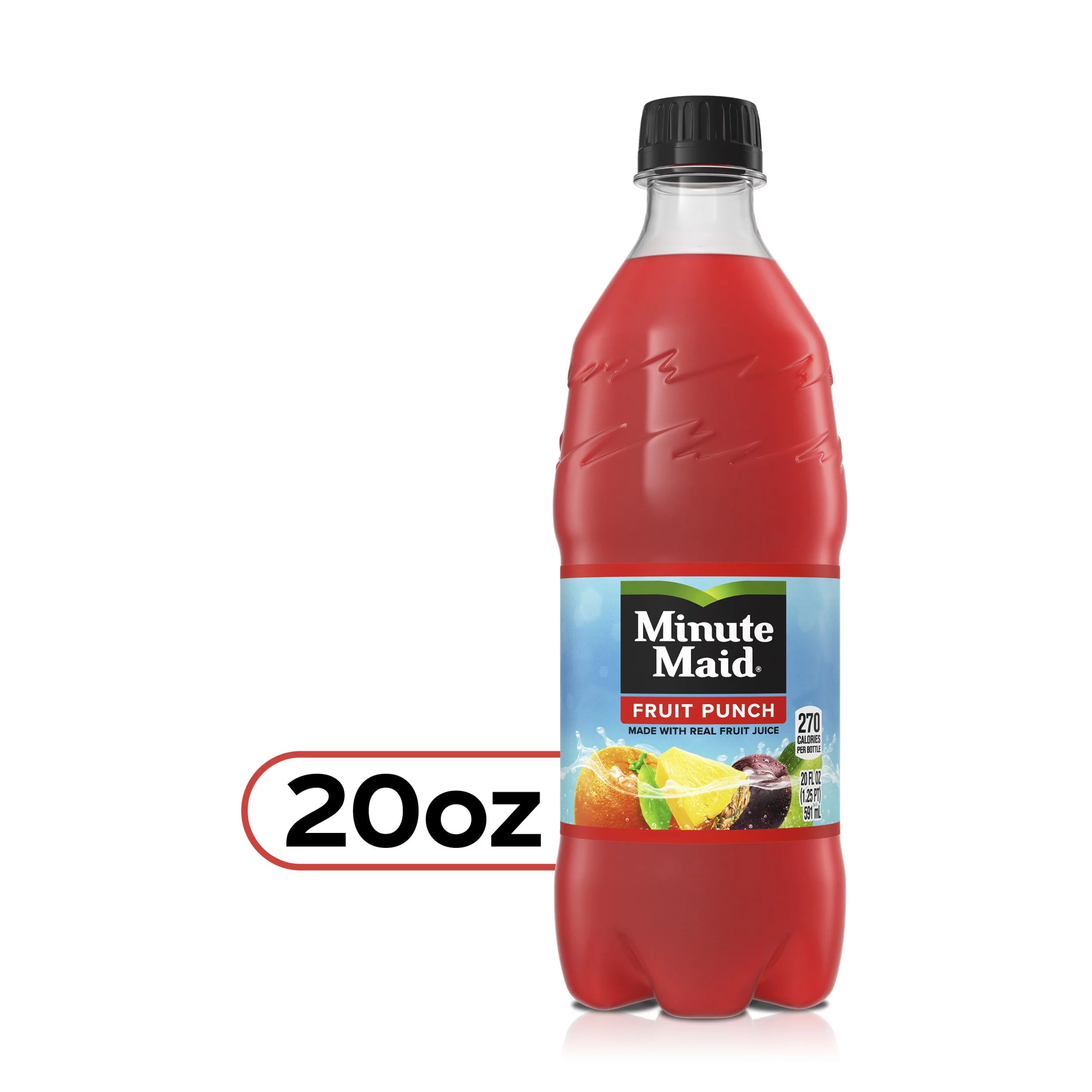 Minute Maid Fruit Punch, 20oz, Bottles, 24 Pack