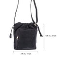 thumbnail image 2 of OUNONA 1Pc Chic Black Bucket Bag Canvas Storage Bag with Comfortable Shoulder Strap, 2 of 7