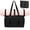 Black, variant on Tote Bag for Women, Gym Bag Multi-Pocket Lightweight Duffel Bags Puffy Yoga Mat Bag with Compartments, Quilted Large Nurse Shoulder Handbag Yoga Bag Travel Duffle for Work Dance Sports