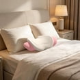 thumbnail image 2 of Ergonomic Lumbar Support Pillow for Sleep & Sitting, Memory Foam Waist Cushion for Back Pain Relief, Ideal for Bed, Office Chair, and Car Seat - Breathable Backrest Support Pad (Pink), 2 of 11