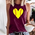 thumbnail image 1 of CEHVOM Mode Décontractée Femmes Sans Manches Imprimé Dames Col Rond Hauts Gilet T-Shirt, 1 of 5
