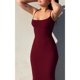 thumbnail image 3 of Vestido largo ajustado, vestido largo con tirantes finos y tirantes finos para mujer Vestido largo sin mangas El mejor de su clase, 3 of 7