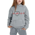 thumbnail image 4 of BLVB Boys Girls Sweatsuit Cute Valentines Day Heart Print Child Toddler Kids Long Sleeve Sweatshirt Sweatpants 2 Piece Outfits, 4 of 5