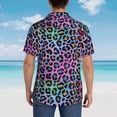 thumbnail image 6 of Daiia Rainbow Animal Skin Hawaiian Shirt for Men Gentle Cotton Regular Short Sleeve Casual-X-Large, 6 of 9