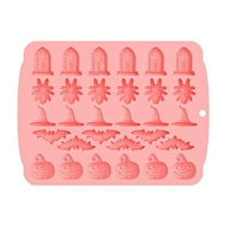 BNNG Gummy Skull Candy Molds Silicone, Mini Skull Gummie Chocolate Mold Halloween Spider Witch Hat Pumpkin Candy Gummy Mold for Chocolate, Candy, Jelly, Ice Cube, Dog Treat