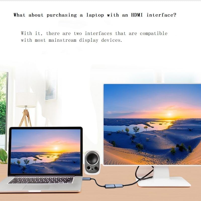 HDMI to DisplayPort Adapter 4K@60Hz High Speed HDMI Male to DP Female Converter Cable Compatible for PC Graphics Card Laptop Mini NS PS5/4 Xbox One/360