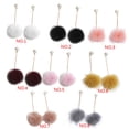 thumbnail image 3 of 1 Pair Lovely Long Drop Earrings Women Fluffy Ball Dangle Ear Rings Simple Pearl Soft Ear Studs, 3 of 7