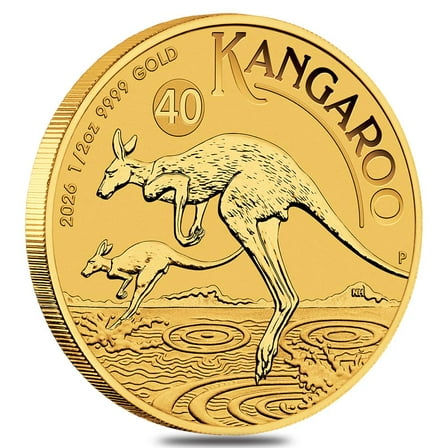 2026 1/2 oz Australian Gold Kangaroo Perth Mint BU