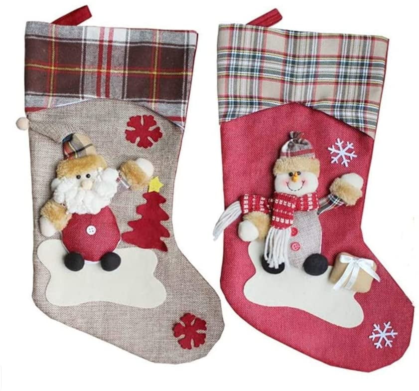 Christmas Apple Gift Candy Bag Merry Christmas Santa Claus Snowman Sock Decor 