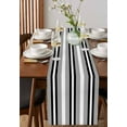 thumbnail image 4 of nqOlkjepod Black Gray Striped Table Runner 90 Inches Long Farmhouse Dress Scarves, Contemporary Minimalist Lines Art Dining Tablerunner for Coffee Table/Kitchen Island/Party Décor, 13" x 90", 4 of 8