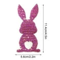 thumbnail image 3 of HBBKVI Easter Bunny Glitter Iron-on Patch - Sequin Embroidered Fabric Applique with Hot Melt Adhesive for DIY Decoration on Clothing and Bags, 4.5x2.2 Inch, 3 of 7
