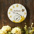thumbnail image 3 of Taylor Precision Products 14-inch Bee Kind Clock with Thermometer, 3 of 8