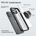 thumbnail image 4 of Funda transparente con diseño de armadura para iPhone 12 Pro Max de 6.7 pulgadas con soporte giratorio de 360 grados, impermeable, resistente a arañazos, antideslizante y a prueba de golpes., 4 of 5