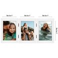 thumbnail image 2 of Americanflat Hinged 3 Photo Frame In White Mdf - Desk Photo Frame For 4X6"" Photos - Tri Folding Picture Frame For Desk - Displays 3 Photos With Shatter-Resistant Glass Covers, 2 of 4