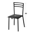 thumbnail image 7 of VECELO Set of 4 Dining Chairs, Modern Dining Side Chairs for Home Kitchen, Metal Slat Back Seat Cushion Chair, Black, 7 of 7