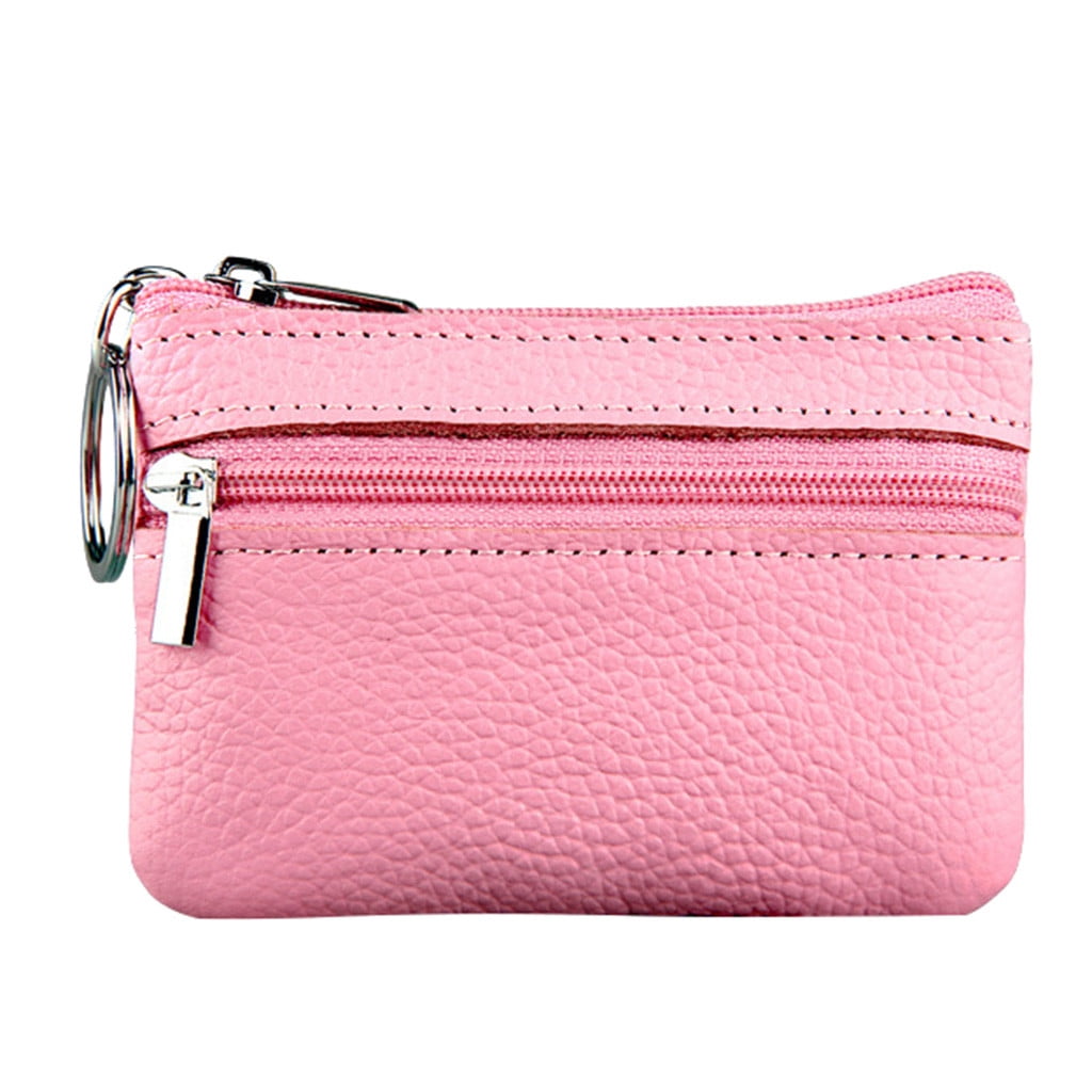 New Ladies Mini Soft Leather Ball Snap Clasp Purse Coin Holder Bag Wallet 