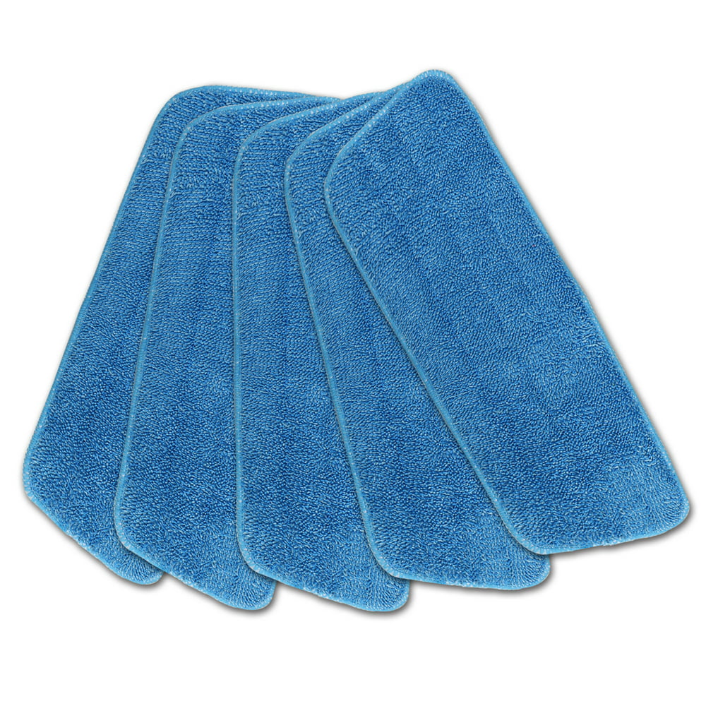 5-pack Replacement Washable Blue Microfiber Mop Cleaning Pads for 15