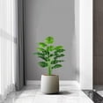 thumbnail image 4 of ZOELNIC 1PACK Artificial Plants Indoor Fake Turtle Tree 22" Tall Green Leaves Faux Tropical Jungle Monstera for Home House Outdoor Office Garden Decoration (Green), 4 of 8