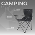 thumbnail image 4 of Sillas Plegables para Camping Pesca Playa y Exteriores Lona Impermebale Porta Vaso Ligera Sillas para Exterior Ergonomica con Estructura de Acero y Funda Transportadora Set de 4 Sillas Negro, 4 of 5