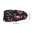 thumbnail image 2 of Unique Bargains 1 Pc Women Simulated Silk Print Shower Cap for Bathroom Hotel Black Flower, 2 of 6