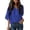 Blue, variant on Womens 3/4 Sleeve V Neck Wrap Draped Front Blouses Tops Blouses and Short Sleeve Chiffon Shirts and Tops Yellow XL