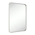 thumbnail image 5 of 20x28'' Chrome Mirrors for Bathroom,Chrome Bathroom Vanity Mirror, Rounded Rectangle Mirror, Stainless Steel Anti-Rust Tube Metal Frame Wall Mounted Mirror, Vertically/Horizontal Hanging, 5 of 10