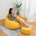 thumbnail image 3 of DODOING Stuffed Storage Bean Bag Chair Cover (No Filler) Extra Large Beanbag Cover Stuffed Animal Storage or Memory Foam Soft Premium Corduroy Covers 8 Colors for Kids and Adults, 3 of 4