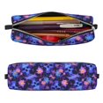 thumbnail image 2 of Sikiie Skull daisy purple Leather Pencil Case, Makeup Pouch, Zipper Pouch for Daily Essentials, Storage Organizer, Cosmetics and Stationary Bag, 2 of 7