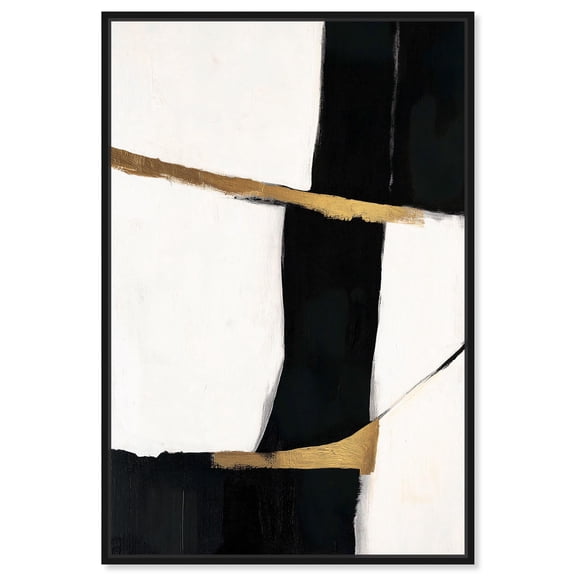 Nexus Counterbalance II Canvas Black and Gold Art by Art Remedy, Black Frame, 10 x 15