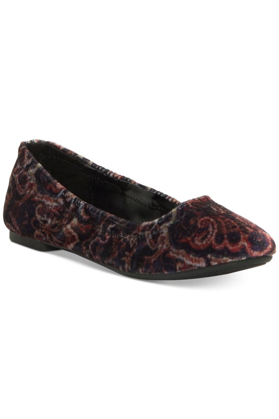 Womens Emmie Closed Toe Ballet Flats, Black Multi Paisley, 6.5M