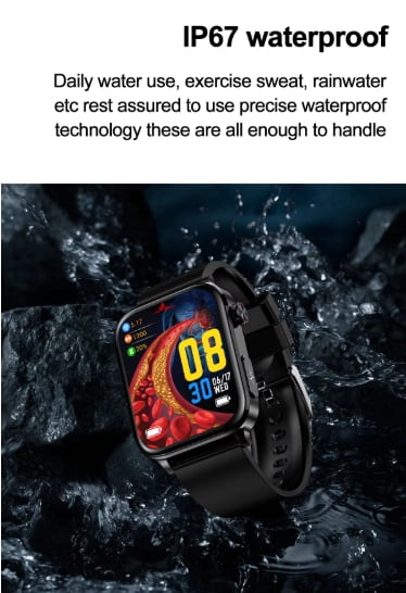LAATIKUI smart watch TK12 Bluetooth sports mode 1.96-inch fitness exercise tracker answering/calling/smart reminder